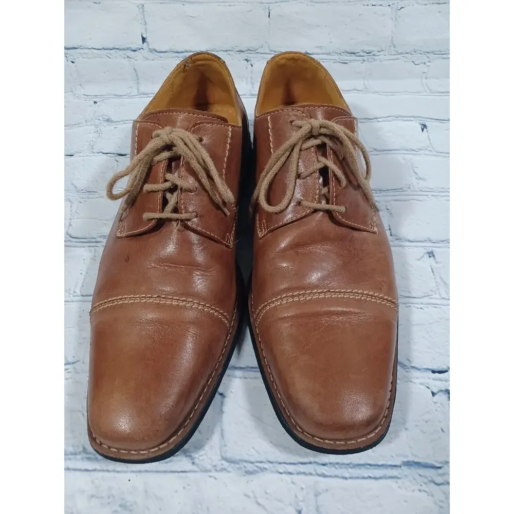 SANDRO MASCOLONI Shoes Mens 11.5‎ D Brown Leather Dress Cap Toe 17305